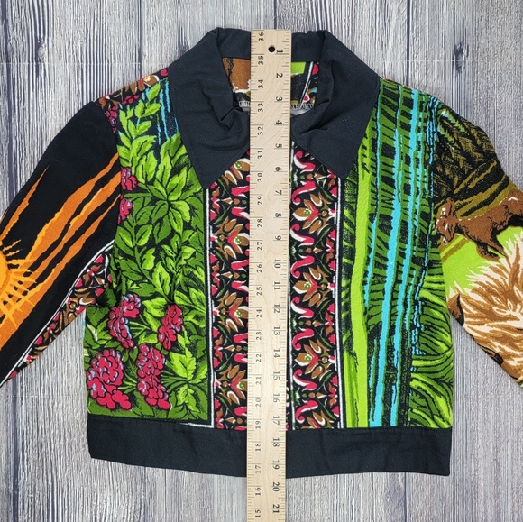 Rusty Cuts Zip Up Floral Deer Lightweight Jacket - Picture 12 of 13